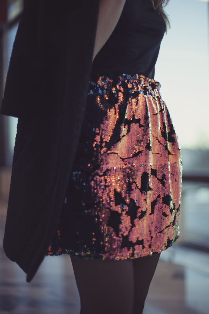 sequin skirt
